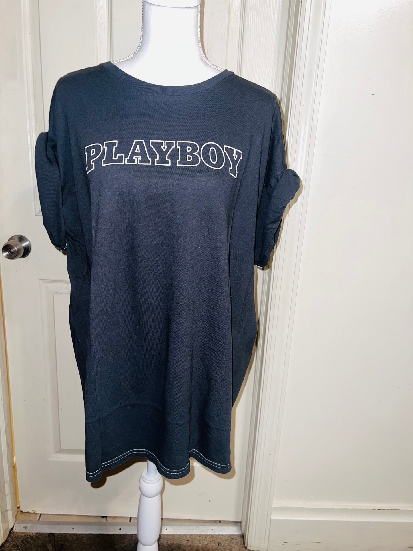 Playboy Skateboard Double Sided Distressed Tee