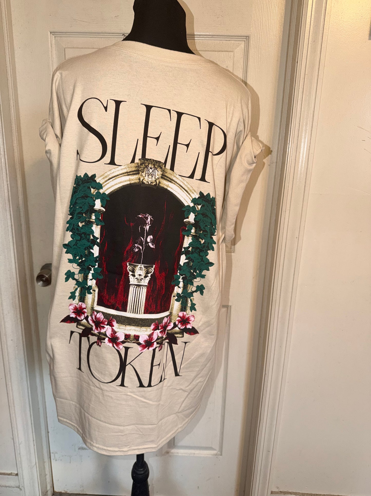 Sleep Token Double Sided Oversized Distressed Tee