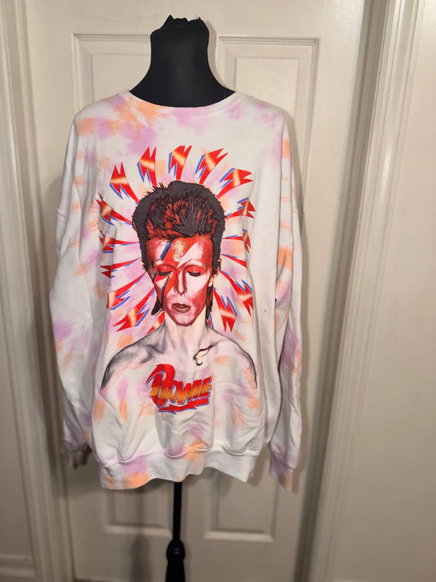 David Bowie Oversized Distressed Sweatshirt