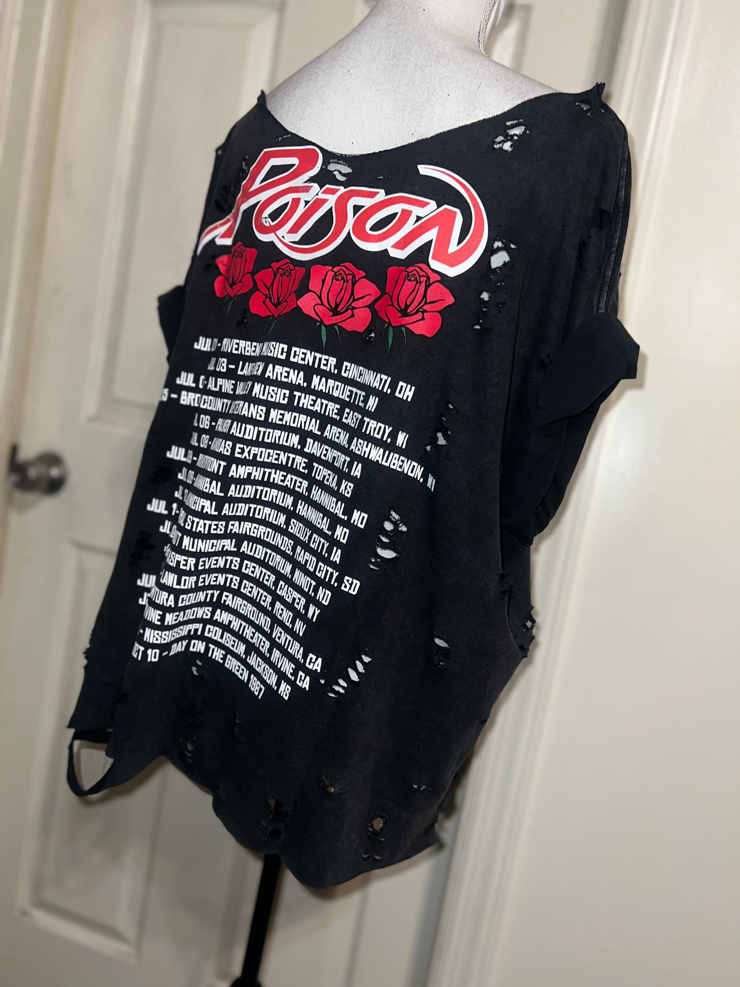 Poison Double Sided Oversized Distressed Tee