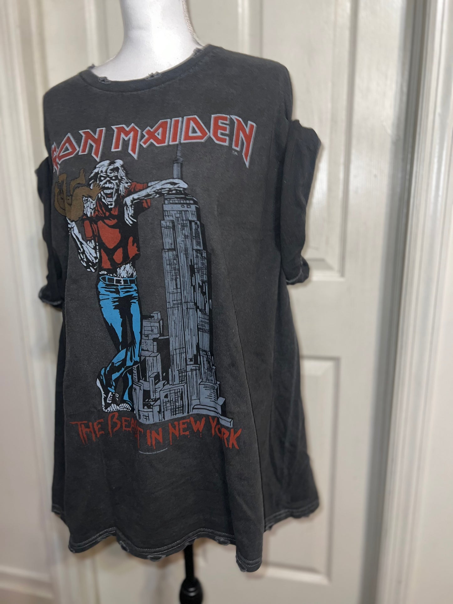 Iron Maiden Double Sided Oversized Distressed Tee