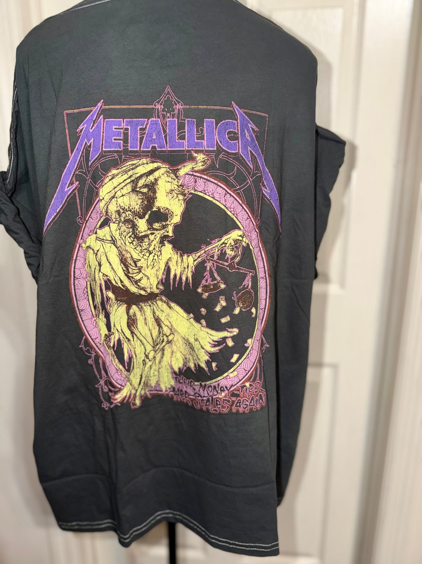 Metallica Double Sided Oversized Distressed Tee