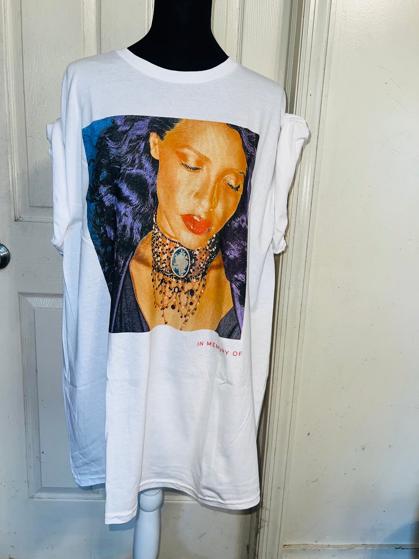 Aaliyah Oversized Distressed Tee