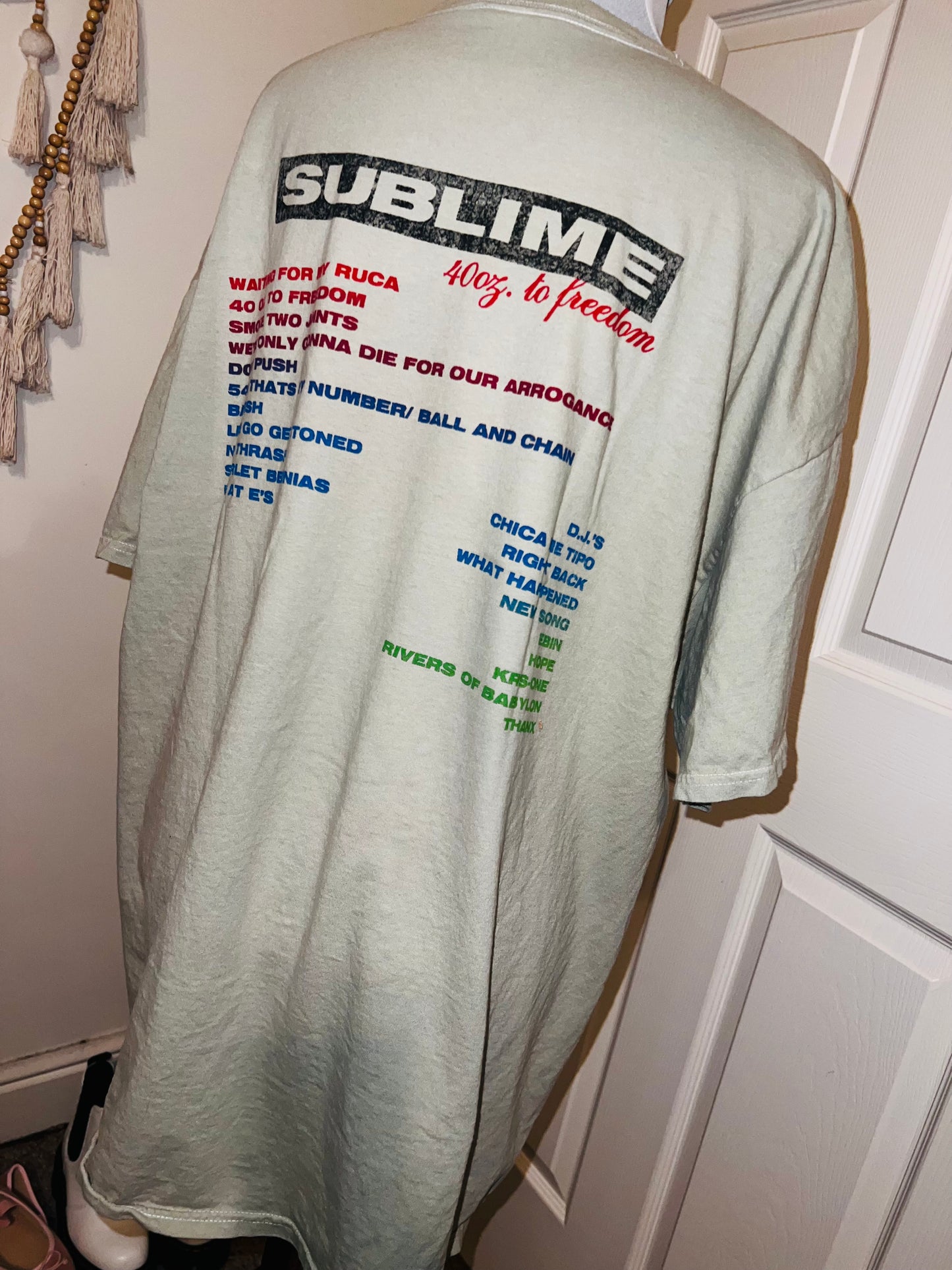 Sublime Double Sided Oversized Distressed Tee