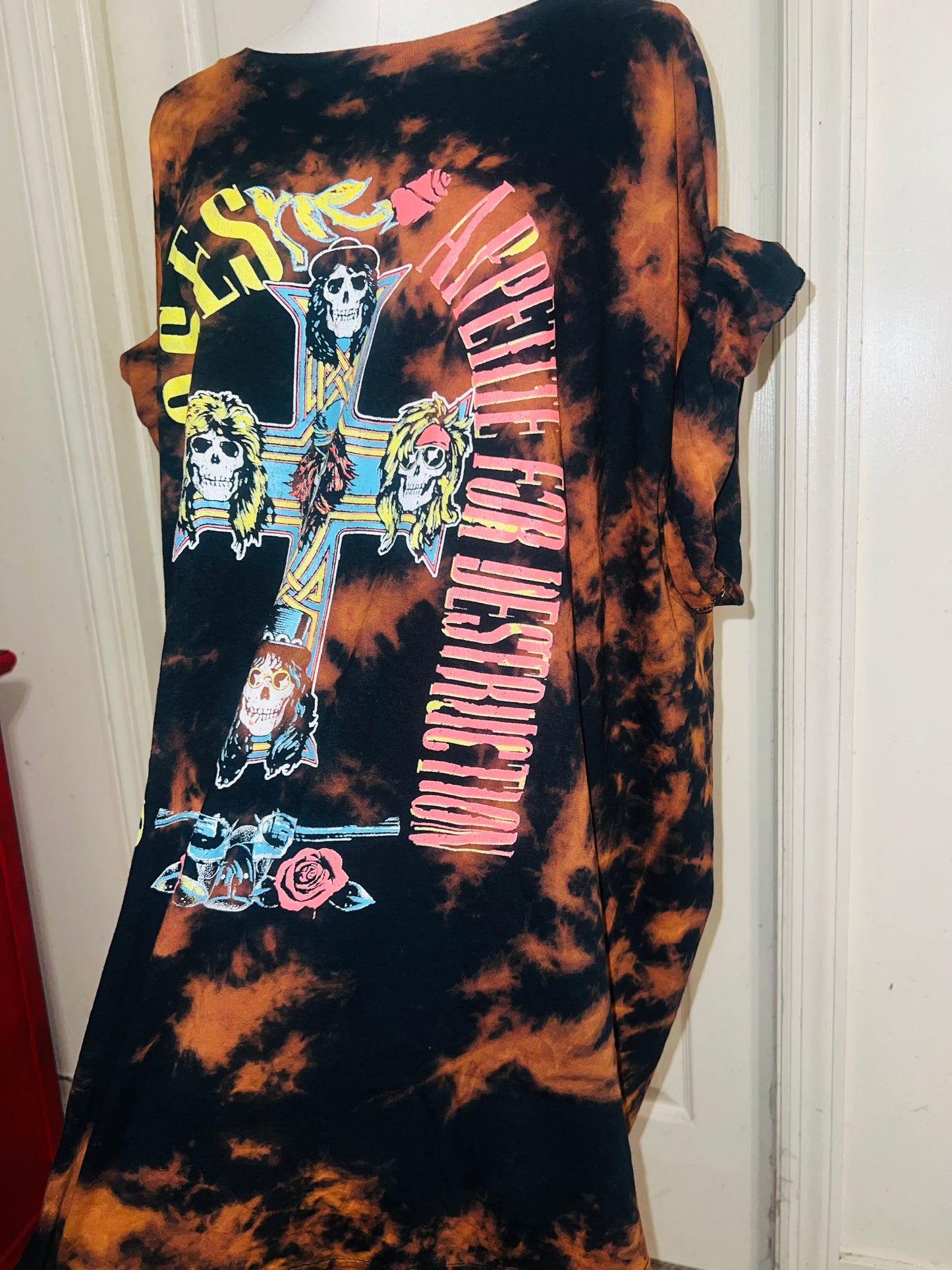 Guns N’ Roses Bleached Oversized Distressed Tee/Dress