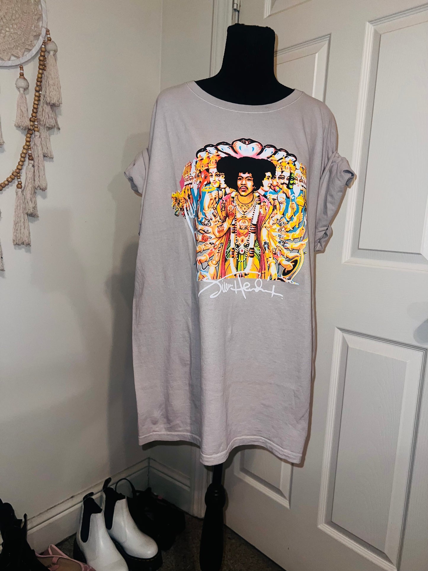 Jimi Hendrix Oversized Distressed Tee