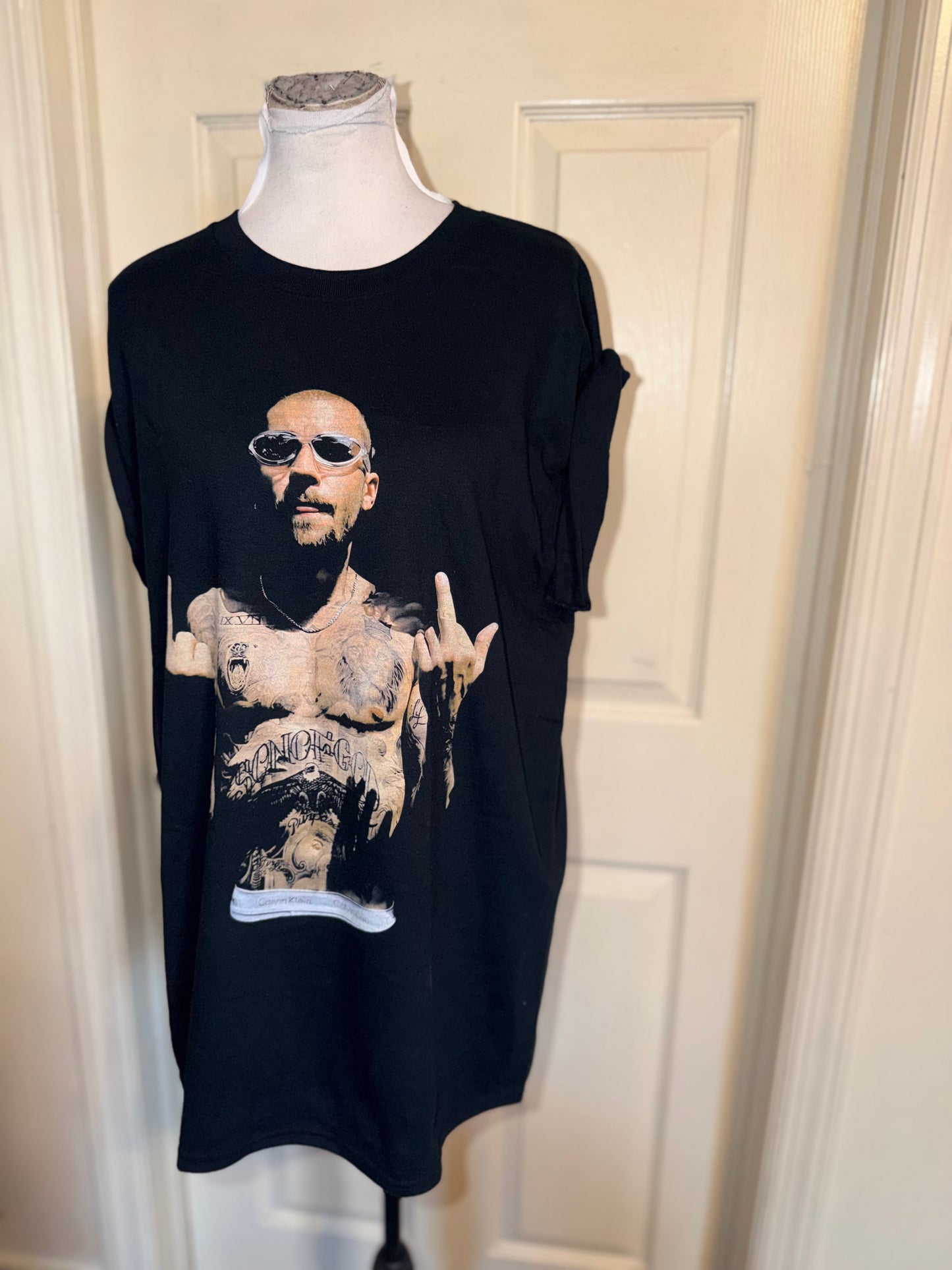 Justin Bieber Oversized Distressed Tee