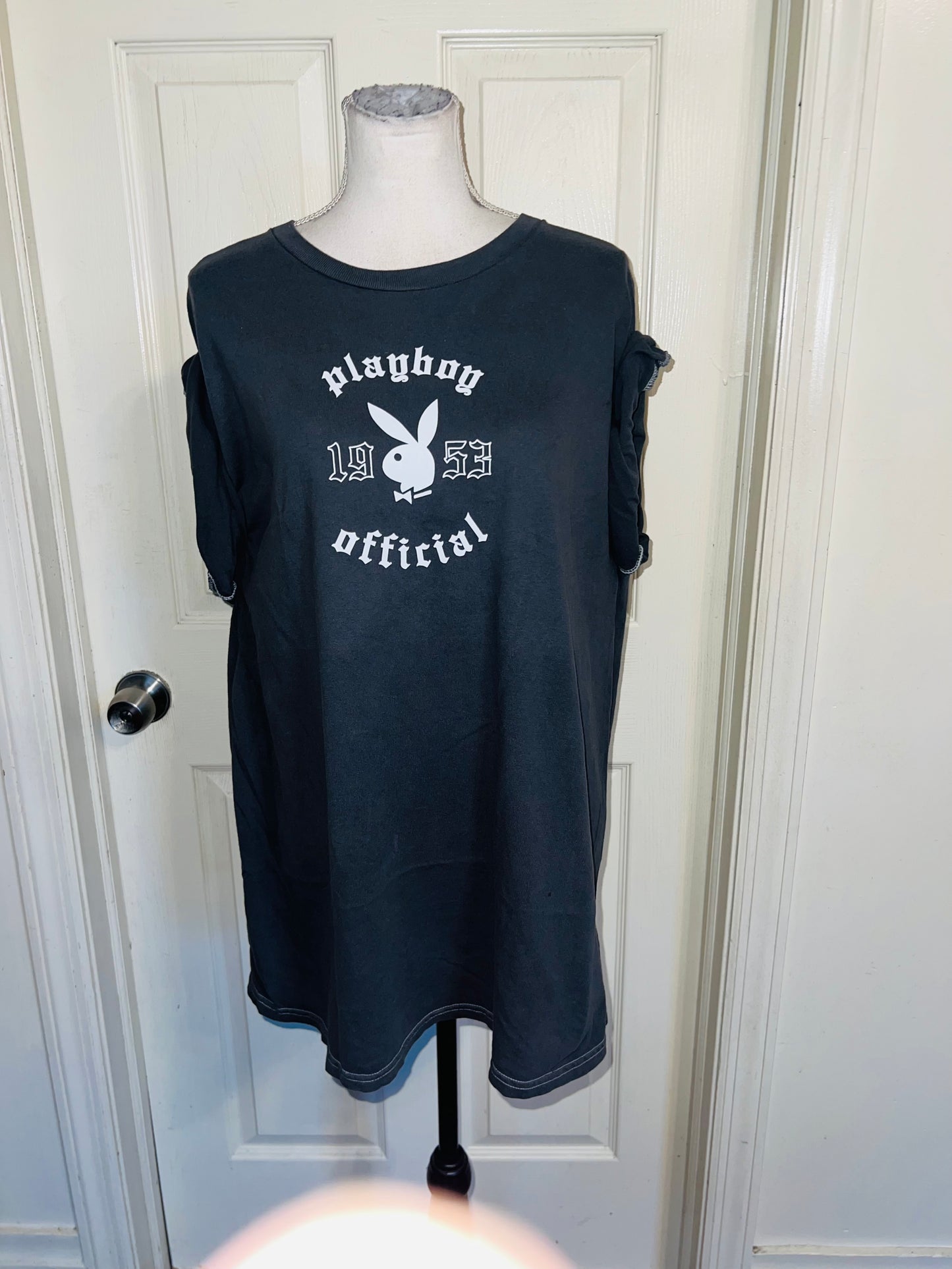 Playboy Double Sided Oversized Distressed Tee