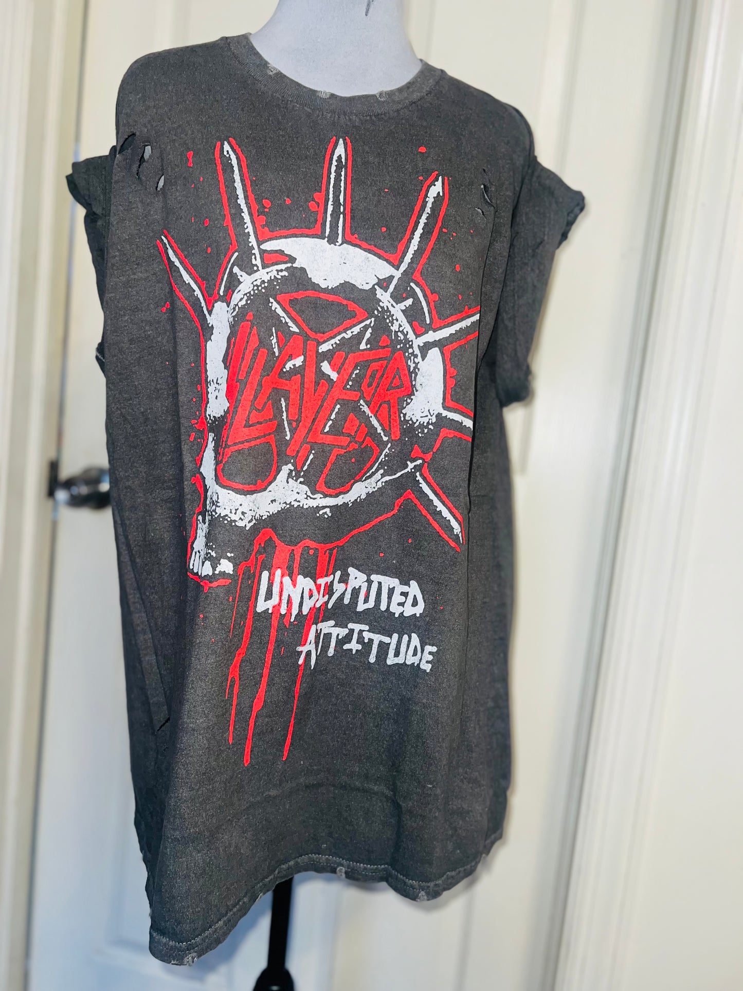 Slayer Oversized Distressed Tee