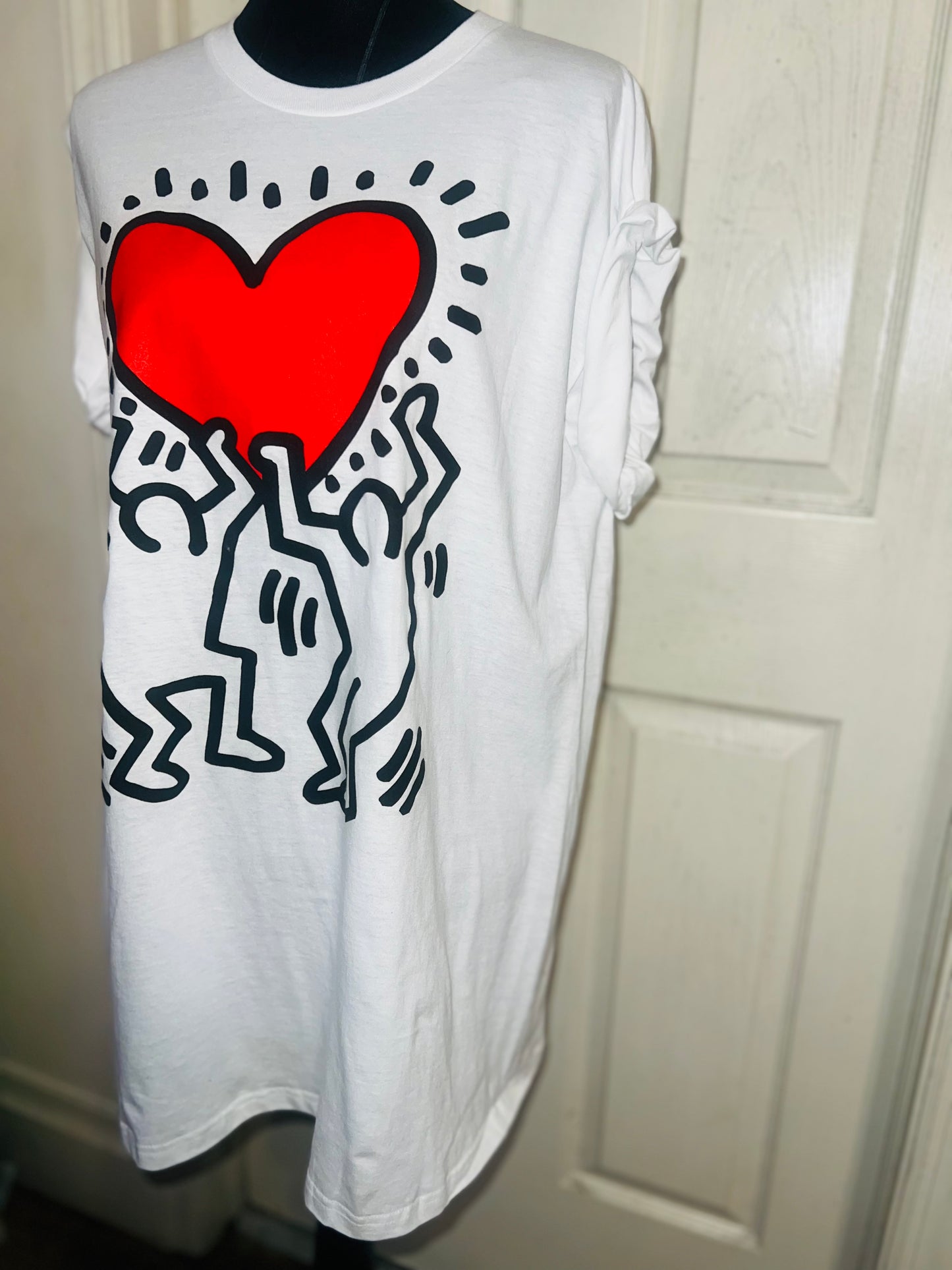 Keith Haring Oversized Distressed Tee