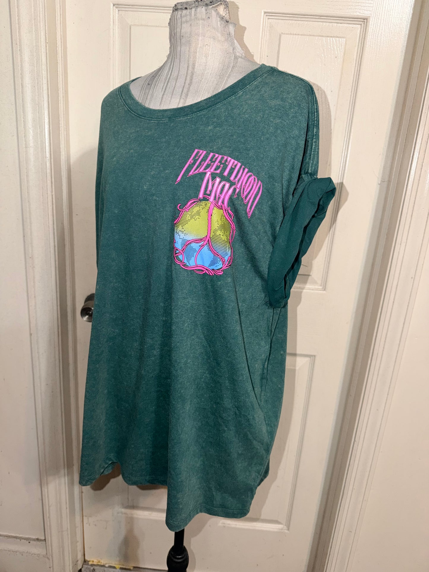 Fleetwood Mac Double Sided Oversized Distressed Tee
