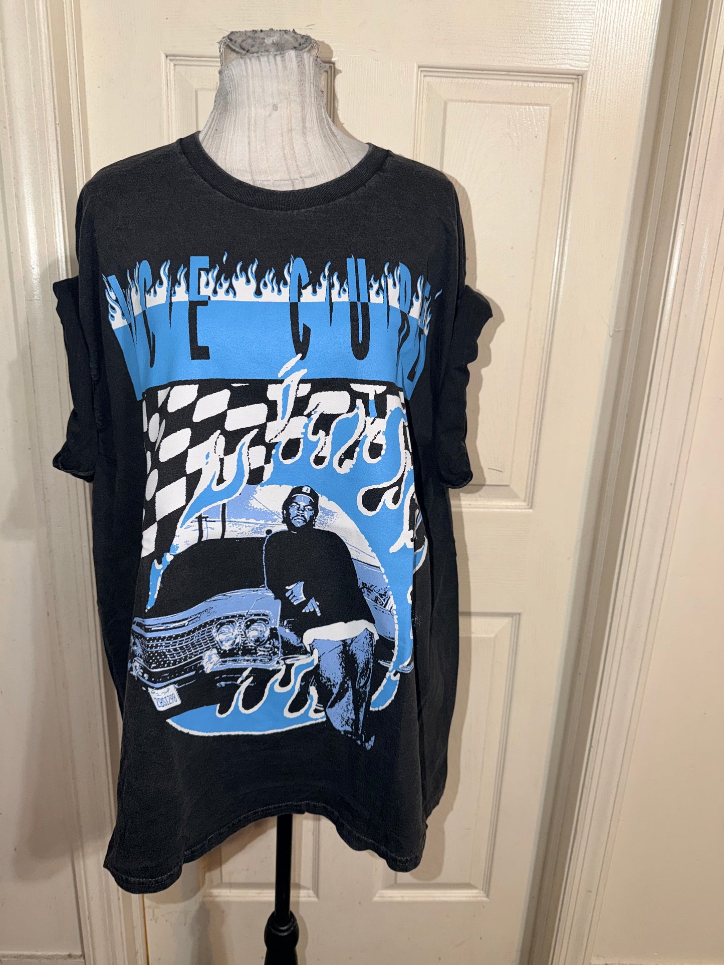 Ice Cube Double Sided Oversized Distressed Tee