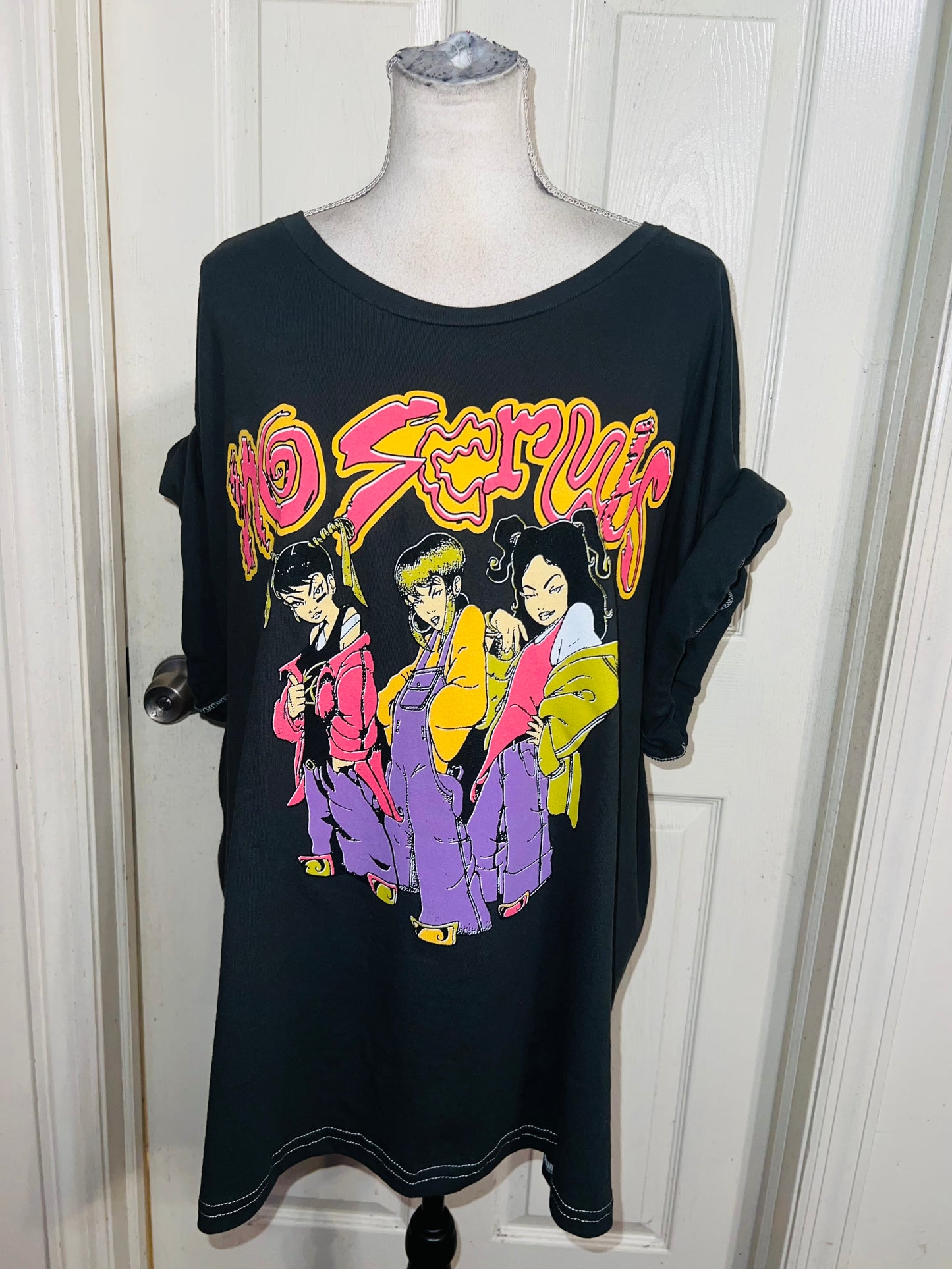 TLC Double Sided Oversized Distressed Tee
