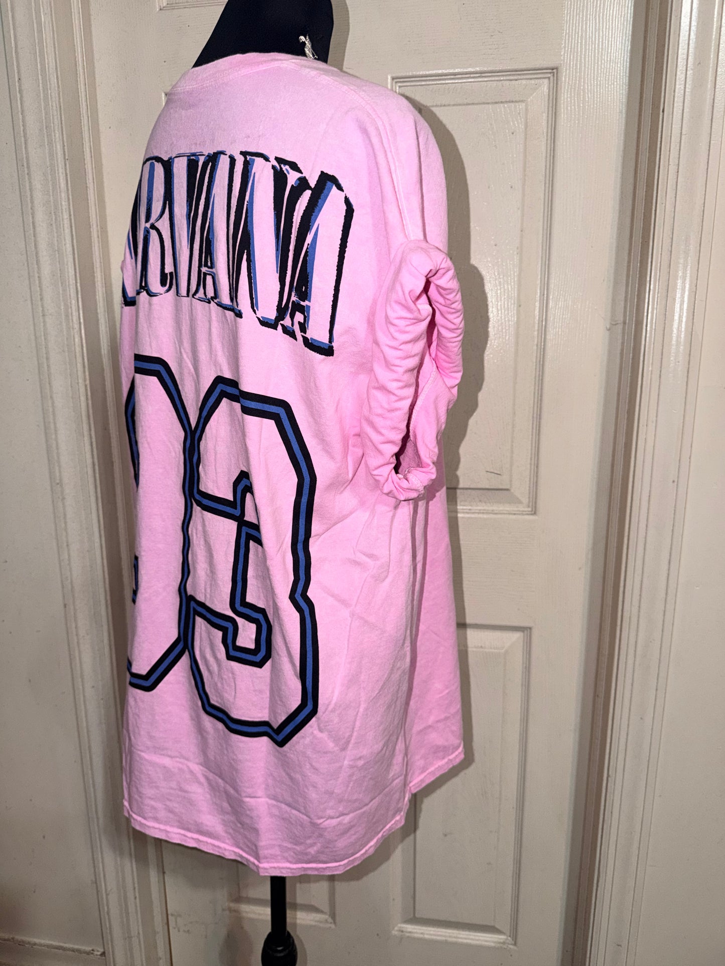 Nirvana Double Sided Oversized Distressed Tee