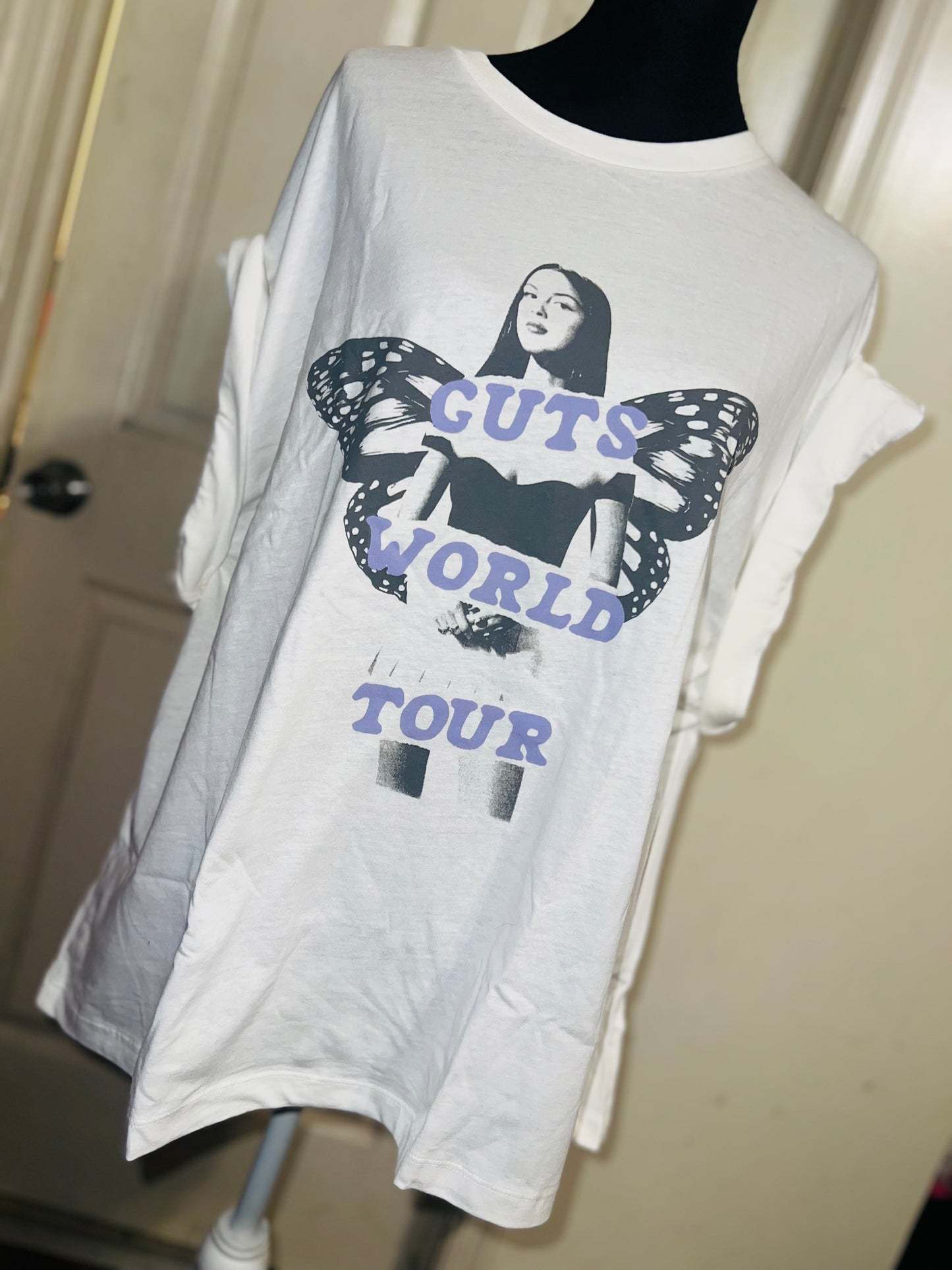 Olivia Rodrigo Double Sided Oversized Distressed Tee