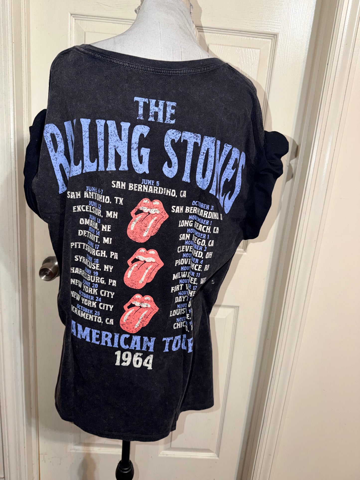 The Rolling Stones Double Sided Oversized Distressed Tee