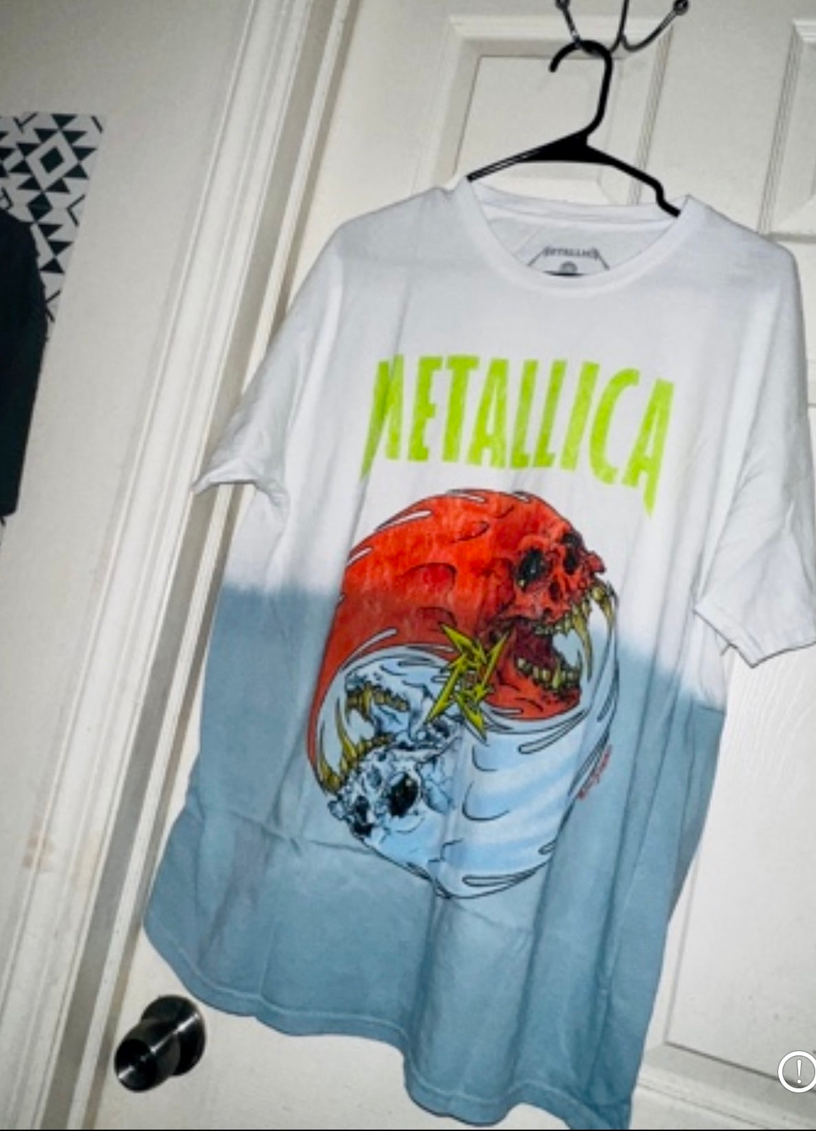 Metallica Tie Die Oversized Distressed Tee