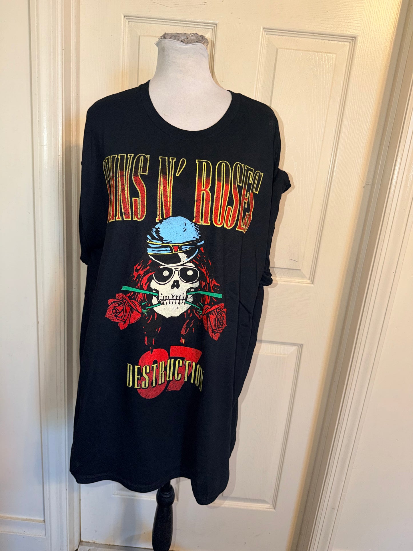 Guns N’ Roses Double Sided Oversized Distressed Tee