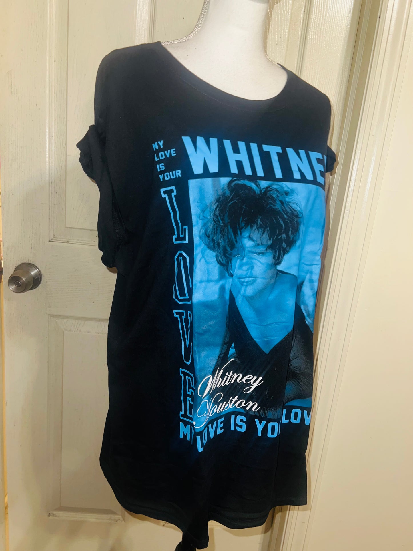 Whitney Houston Oversized Distressed Tee