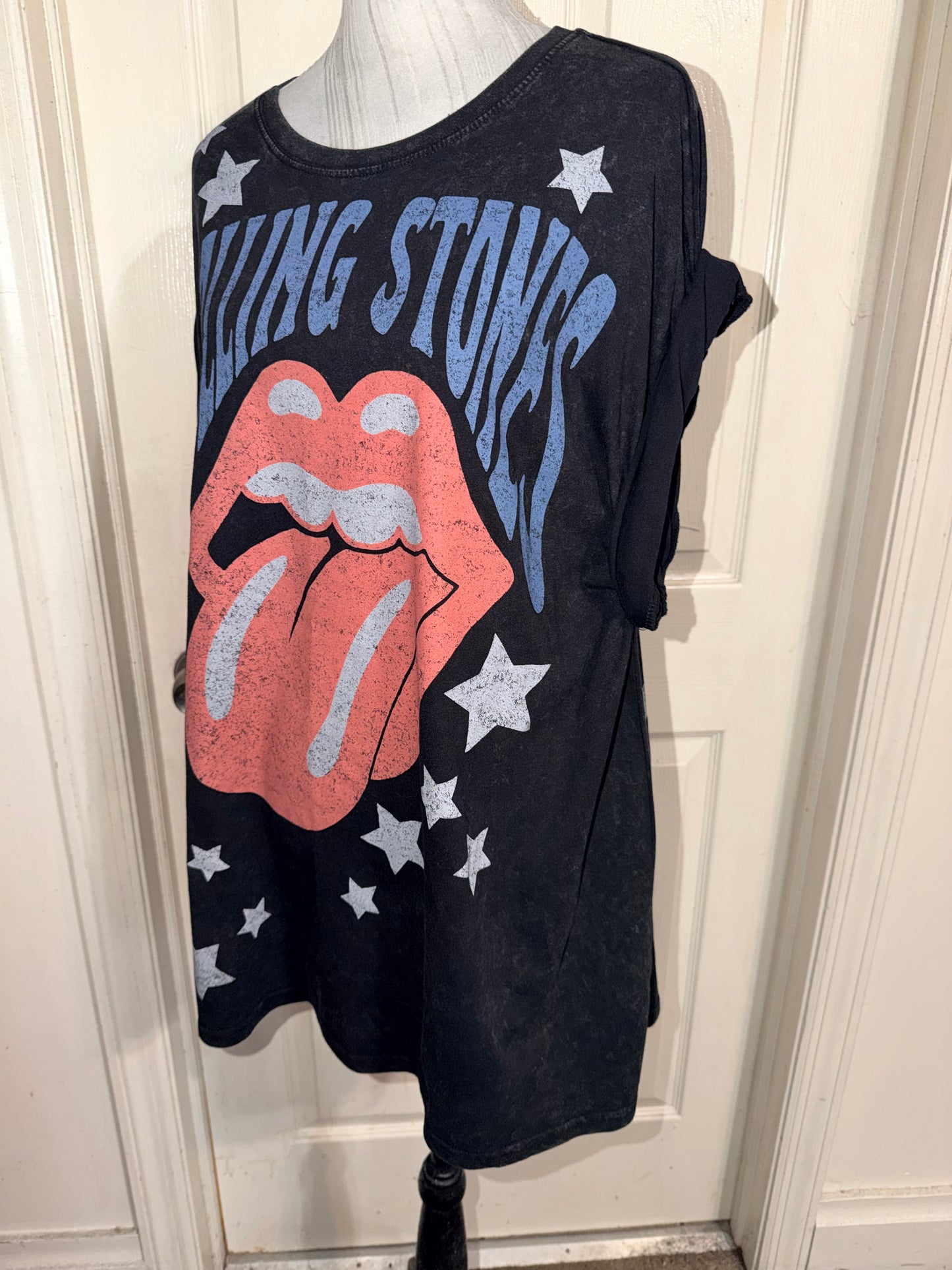 The Rolling Stones Double Sided Oversized Distressed Tee