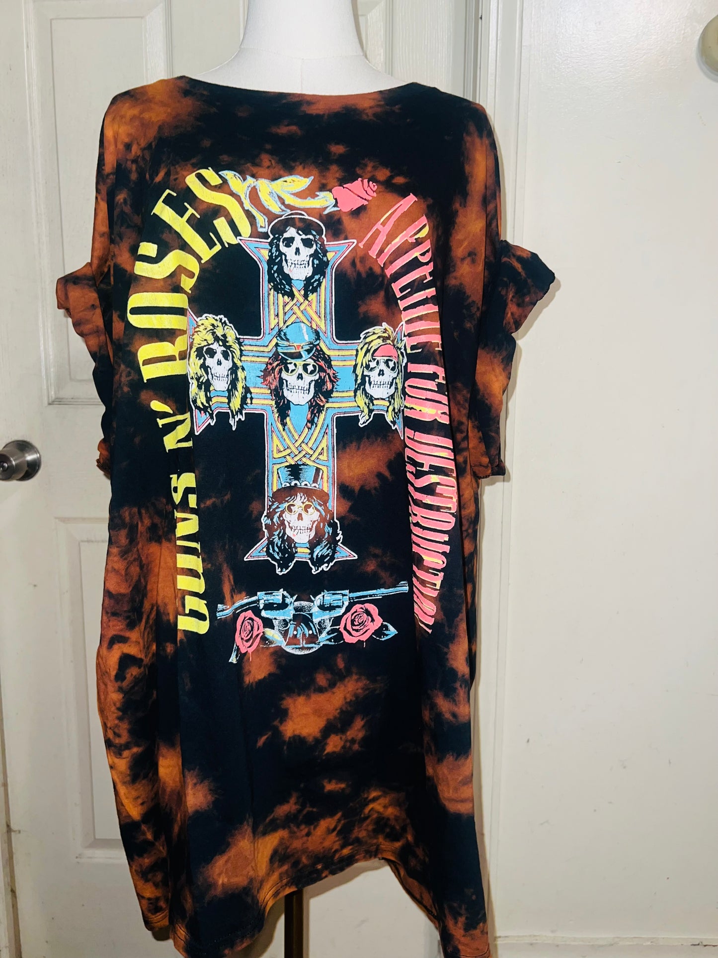 Guns N’ Roses Bleached Oversized Distressed Tee/Dress