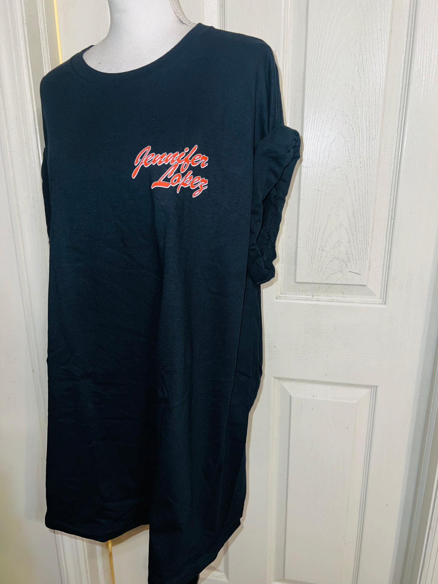 Jennifer Lopez Double Sided Vintage Style Distressed Tee