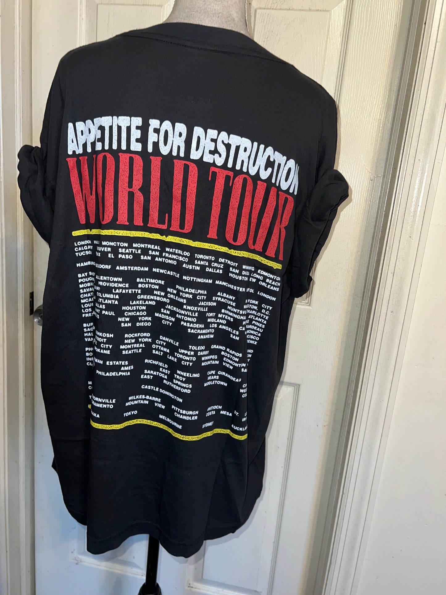 Guns N’ Roses Double Sided Oversized Distressed Tee