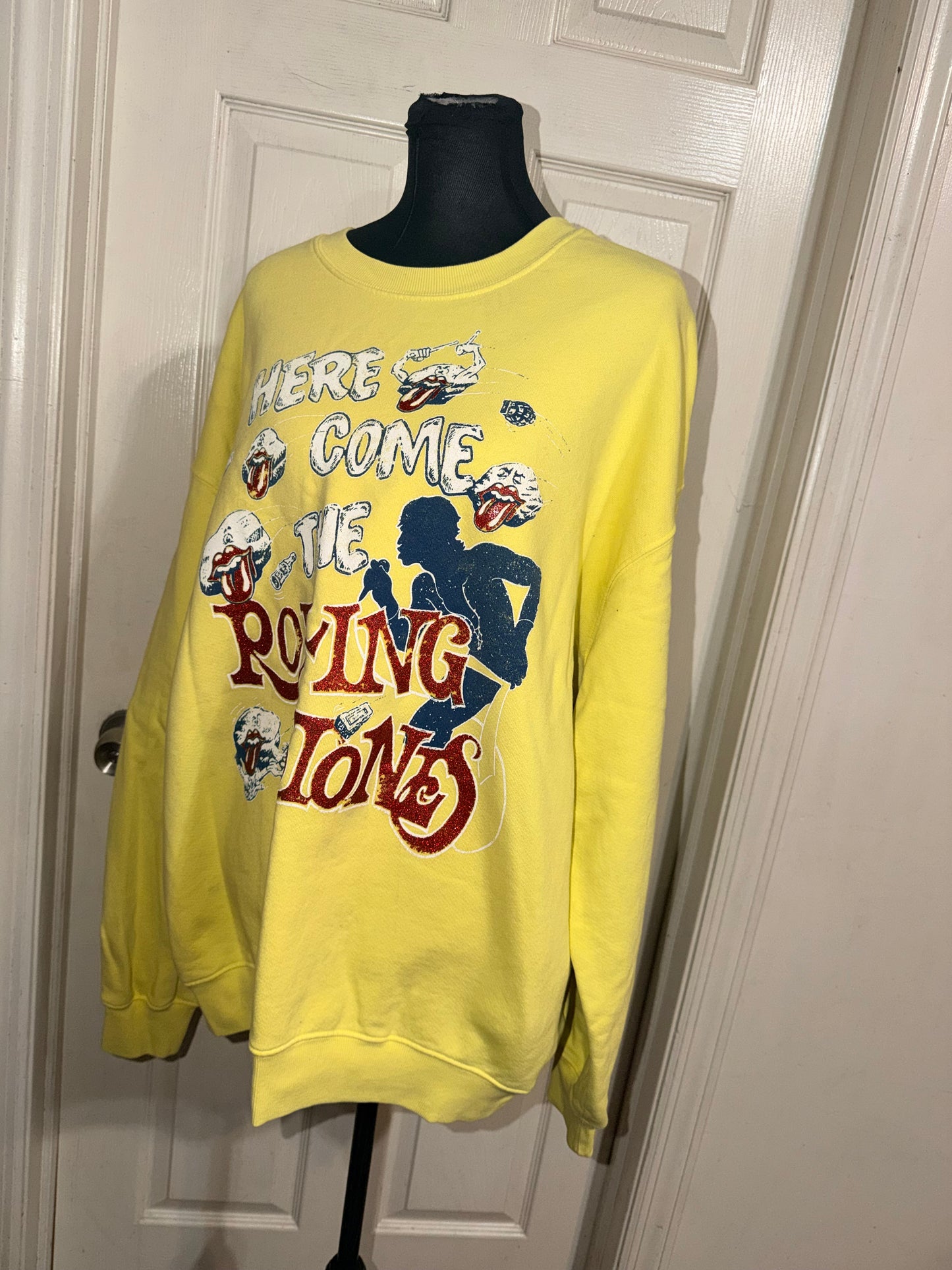 The Rolling Stones Oversized Distressed Sweatshirt