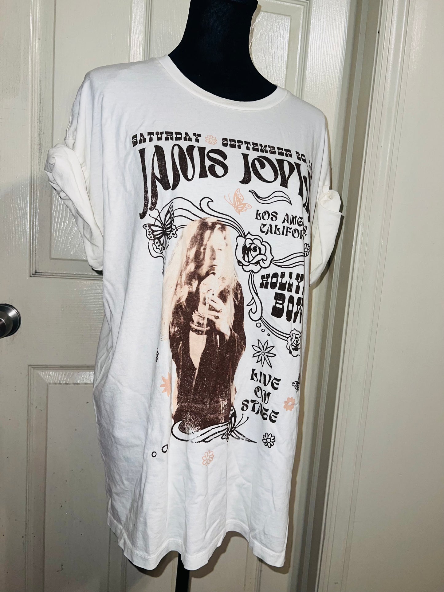 Janis Joplin Oversized Distressed Tee