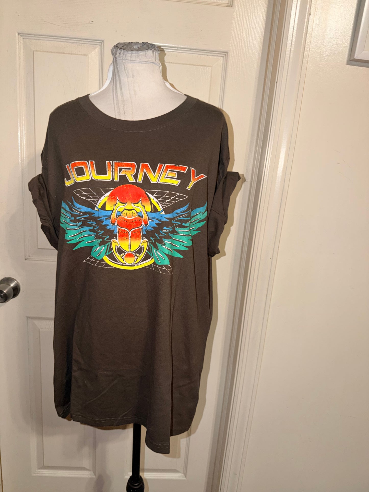 Journey Double Sided Oversized Distressed Tee