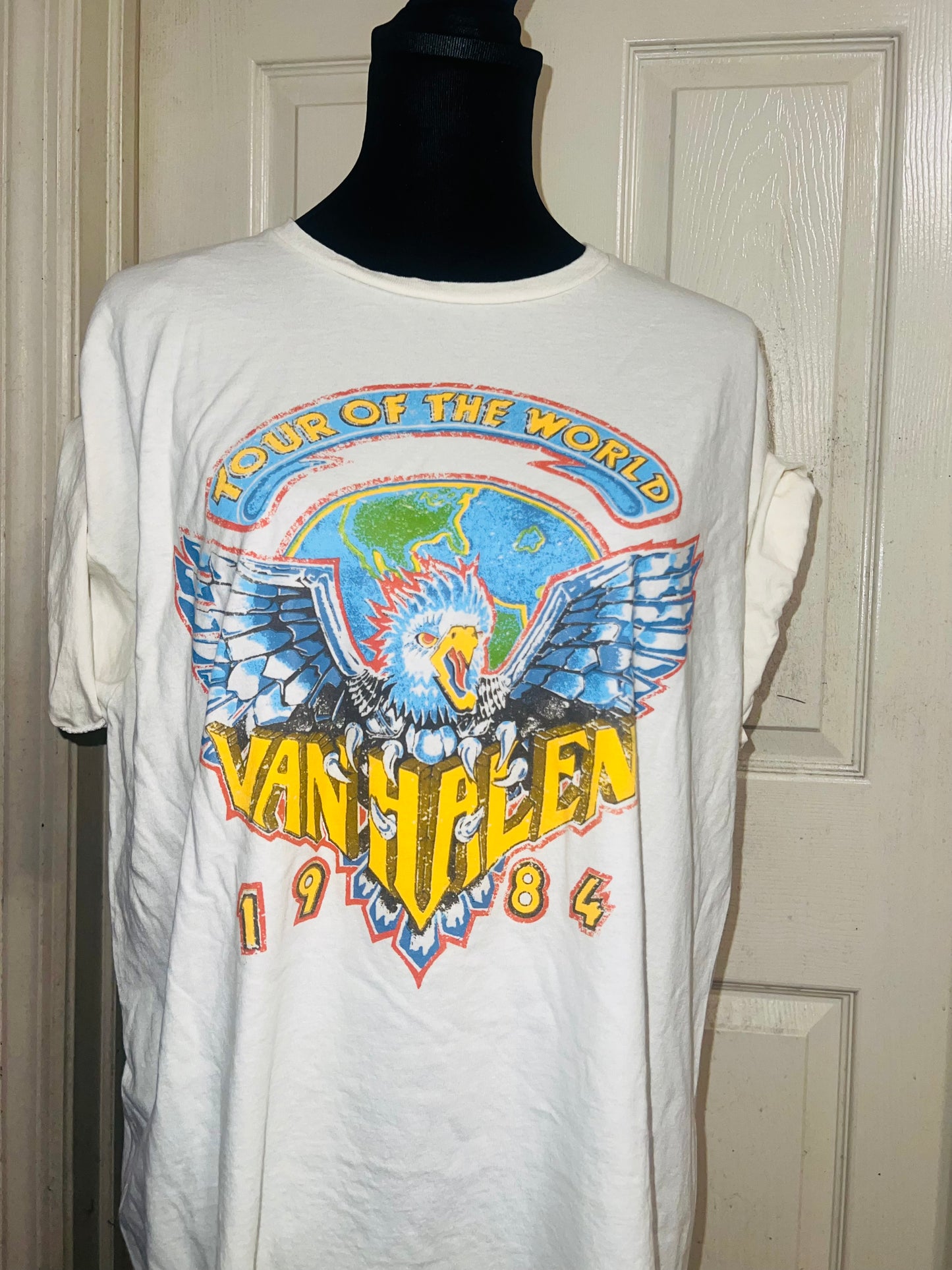 Van Halen Double Sided Oversized Distressed Tee