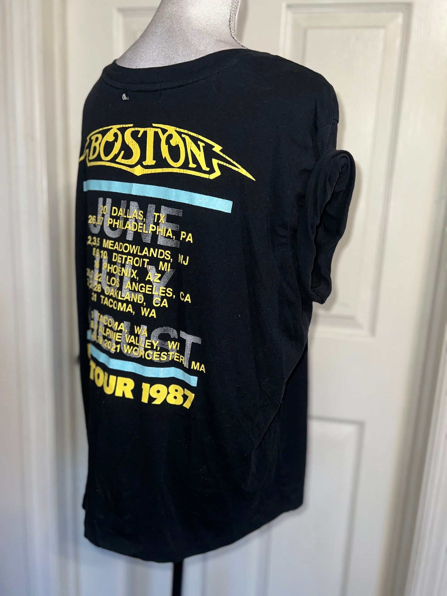 Boston Double Sided Oversized Distressed Tee