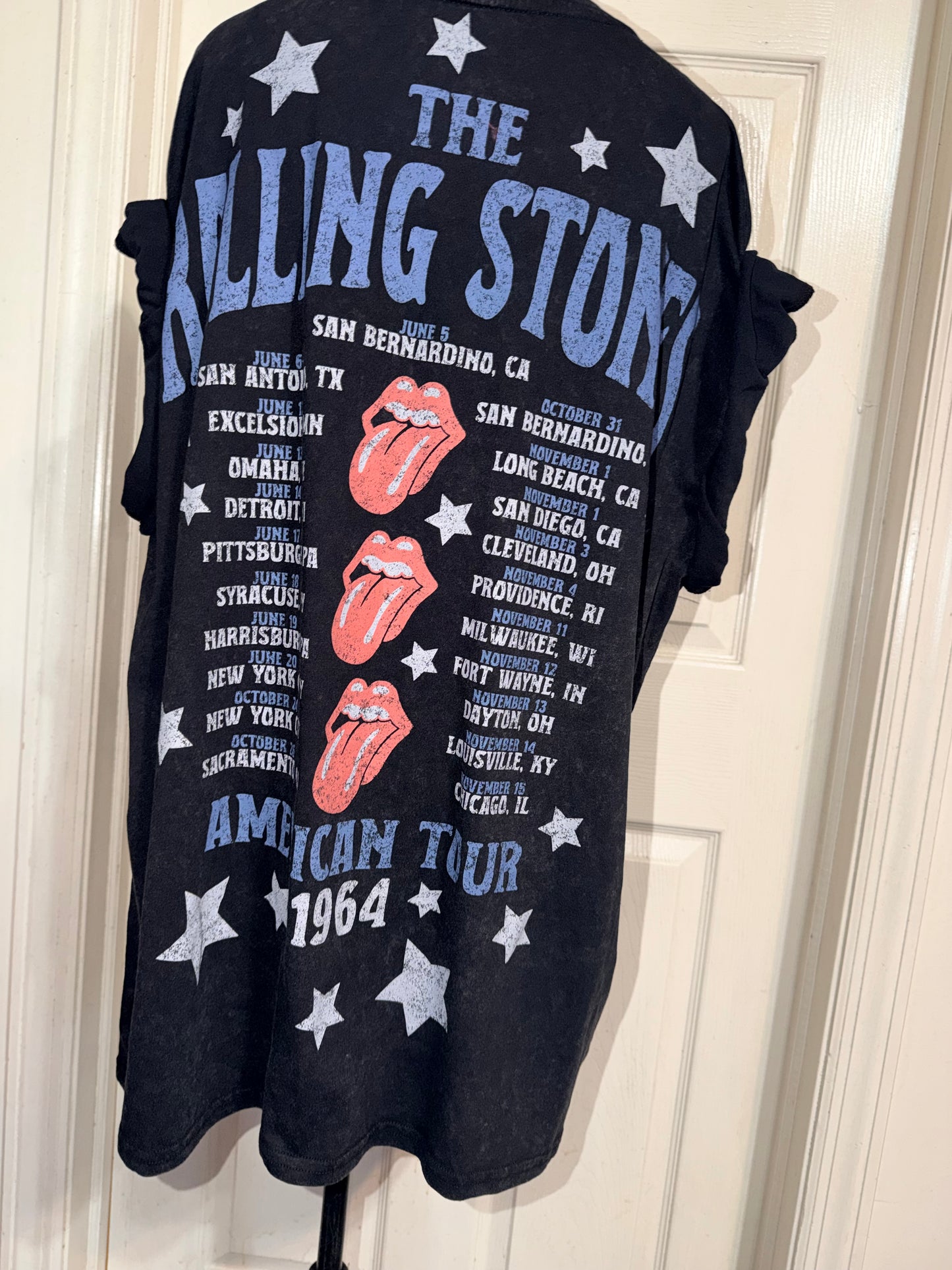 The Rolling Stones Double Sided Oversized Distressed Tee