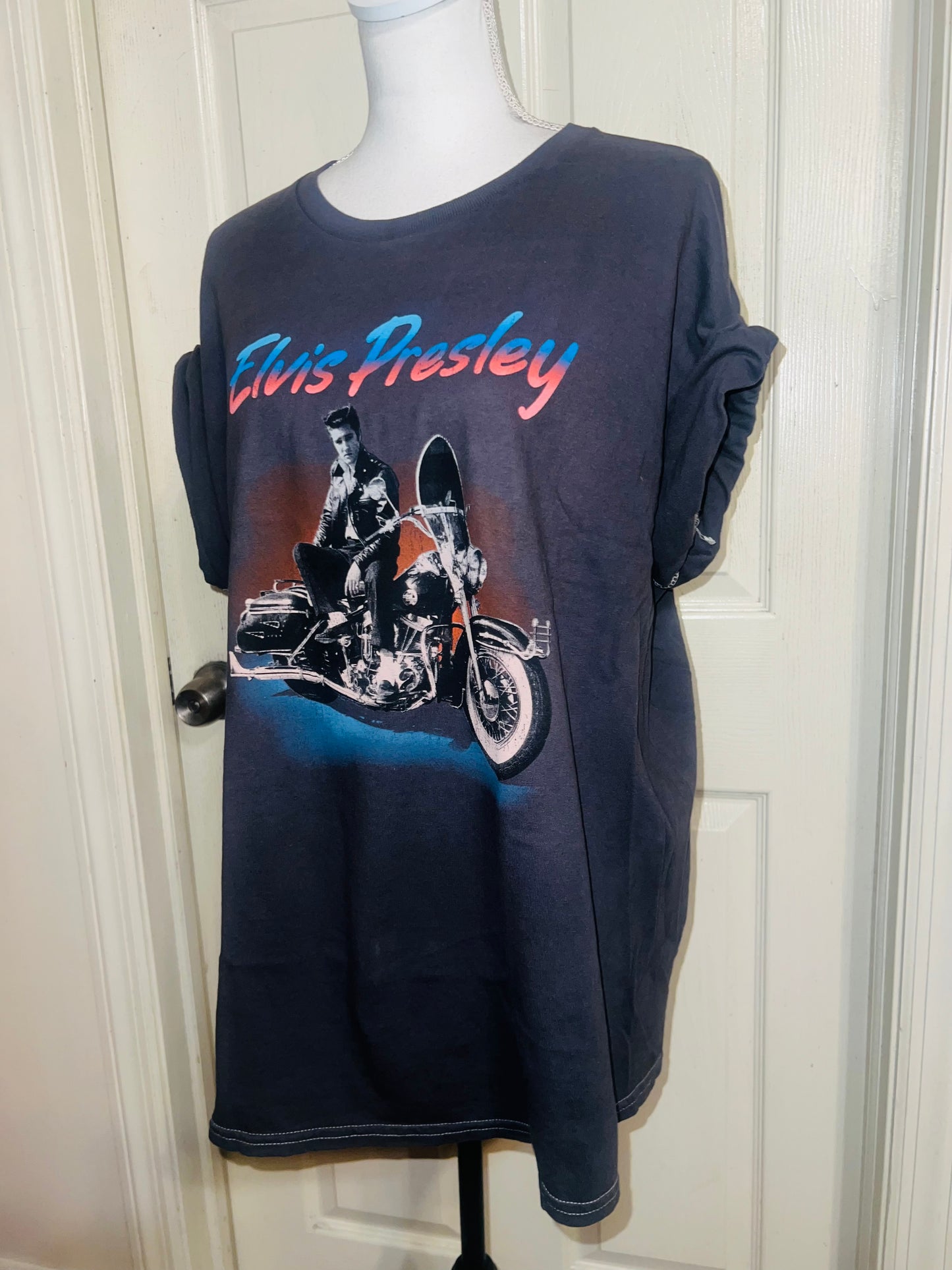 Elvis Oversized Distressed Tee