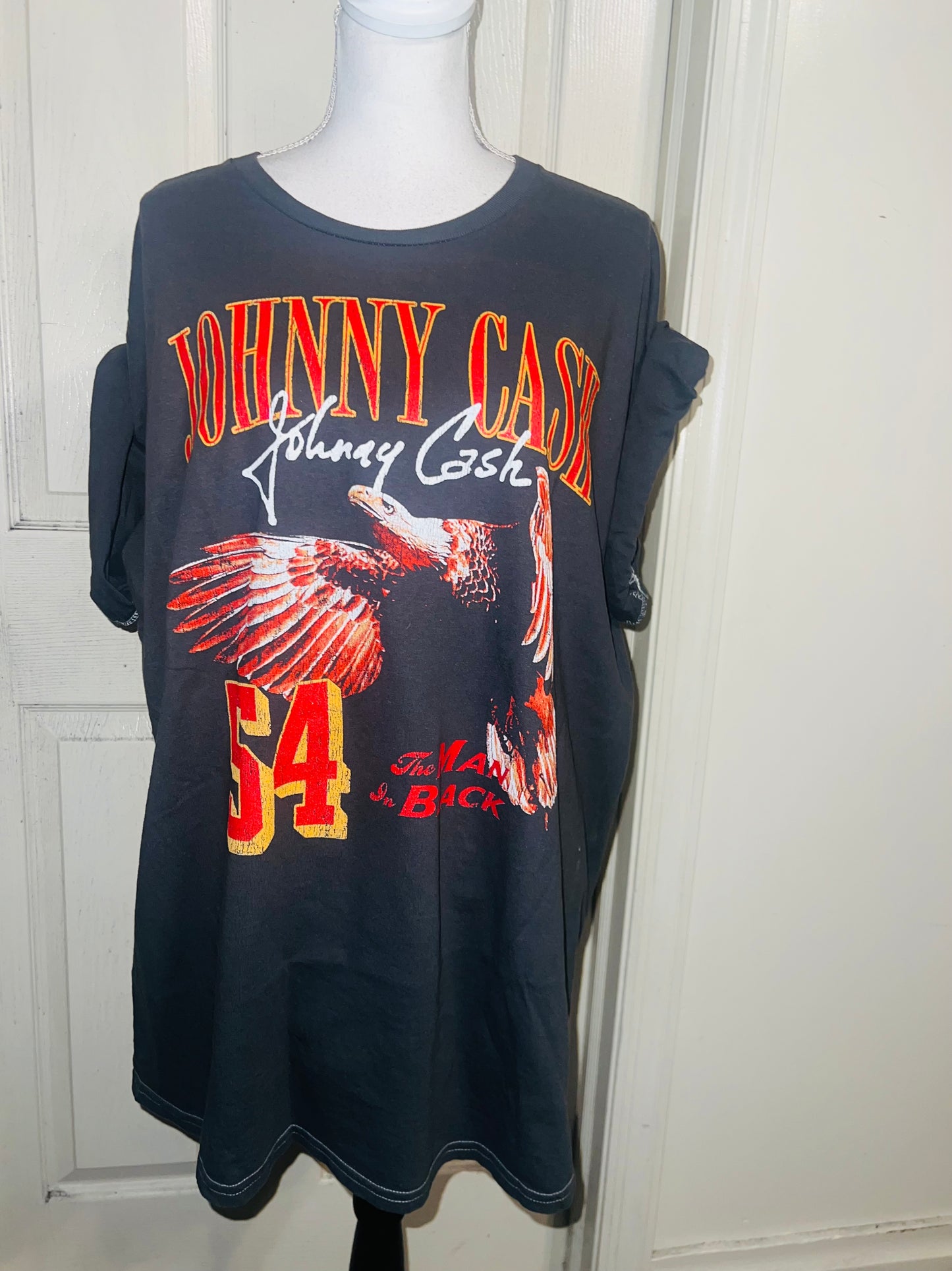 Johnny Cash Double Sided Oversized Distressed Tee