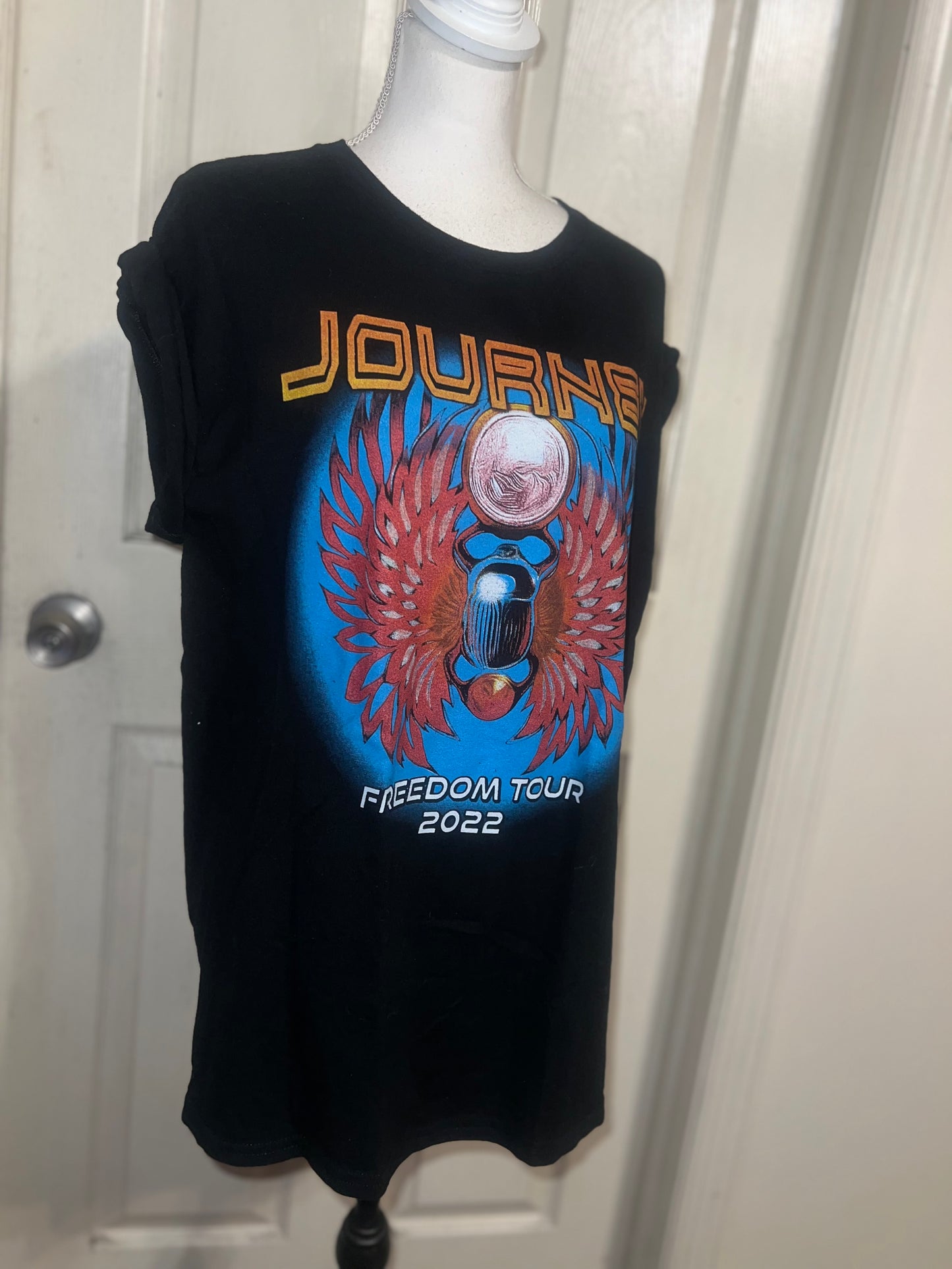 Journey (ft. Toto & Billy Idol) Oversized Distressed Tee