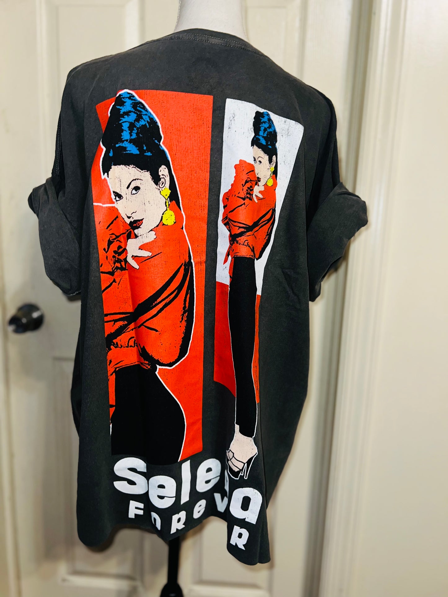 Selena Double Sided Oversized Distressed Tee