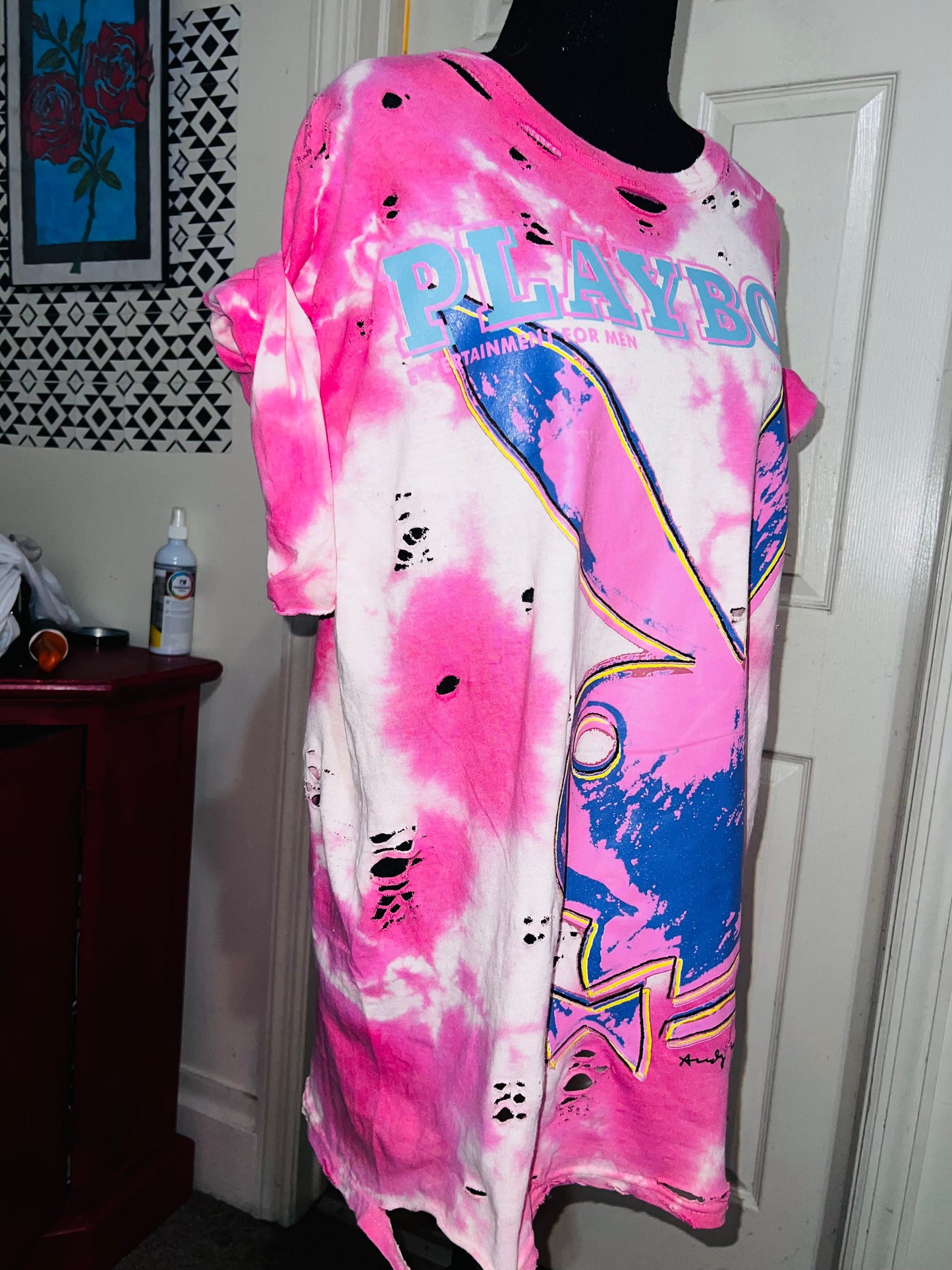 Playboy Andy Warhol Tie Dye Oversized Tee