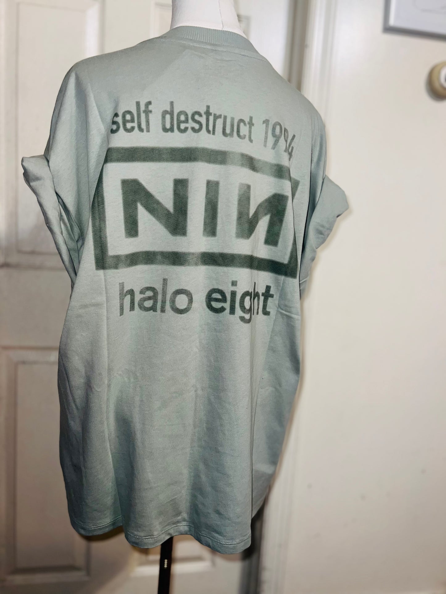 Nine Inch Nails Double Sided Oversized Distressed Tees