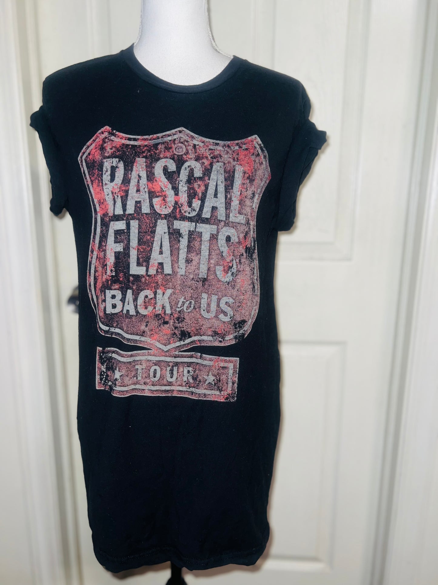 Rascal Flatts Double Sided Oversized Distressed Tee