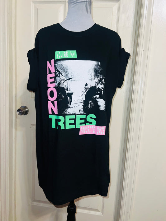 Neon Trees Oversized Distressed Tee