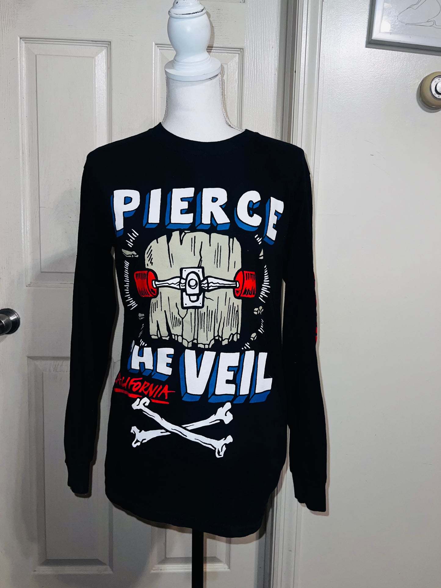 Pierce the Veil Oversized Distressed Long Sleeve Shirt