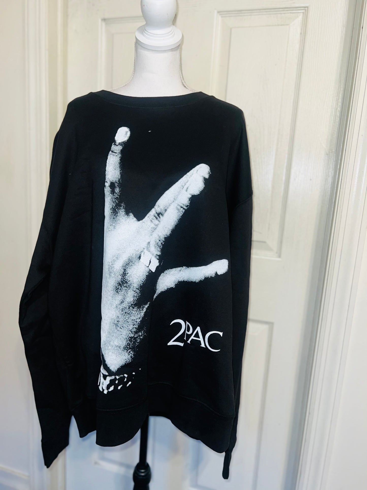 2Pac Oversized Distressed Sweatshirt