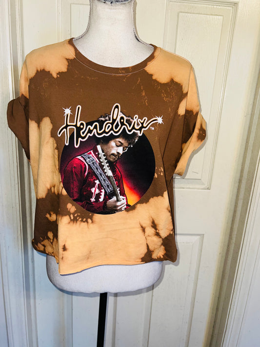 Jim Hendrix Oversized Distressed Cropped Tee