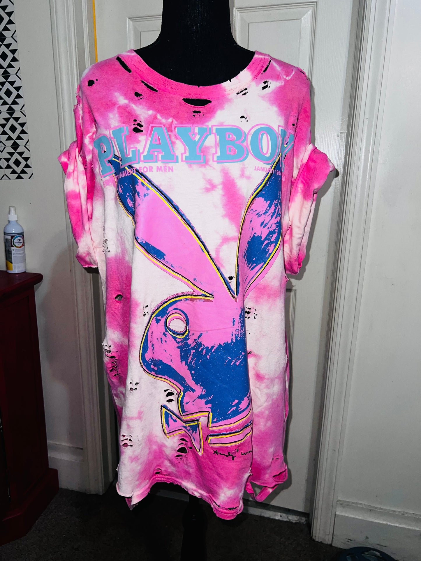 Playboy Andy Warhol Tie Dye Oversized Tee
