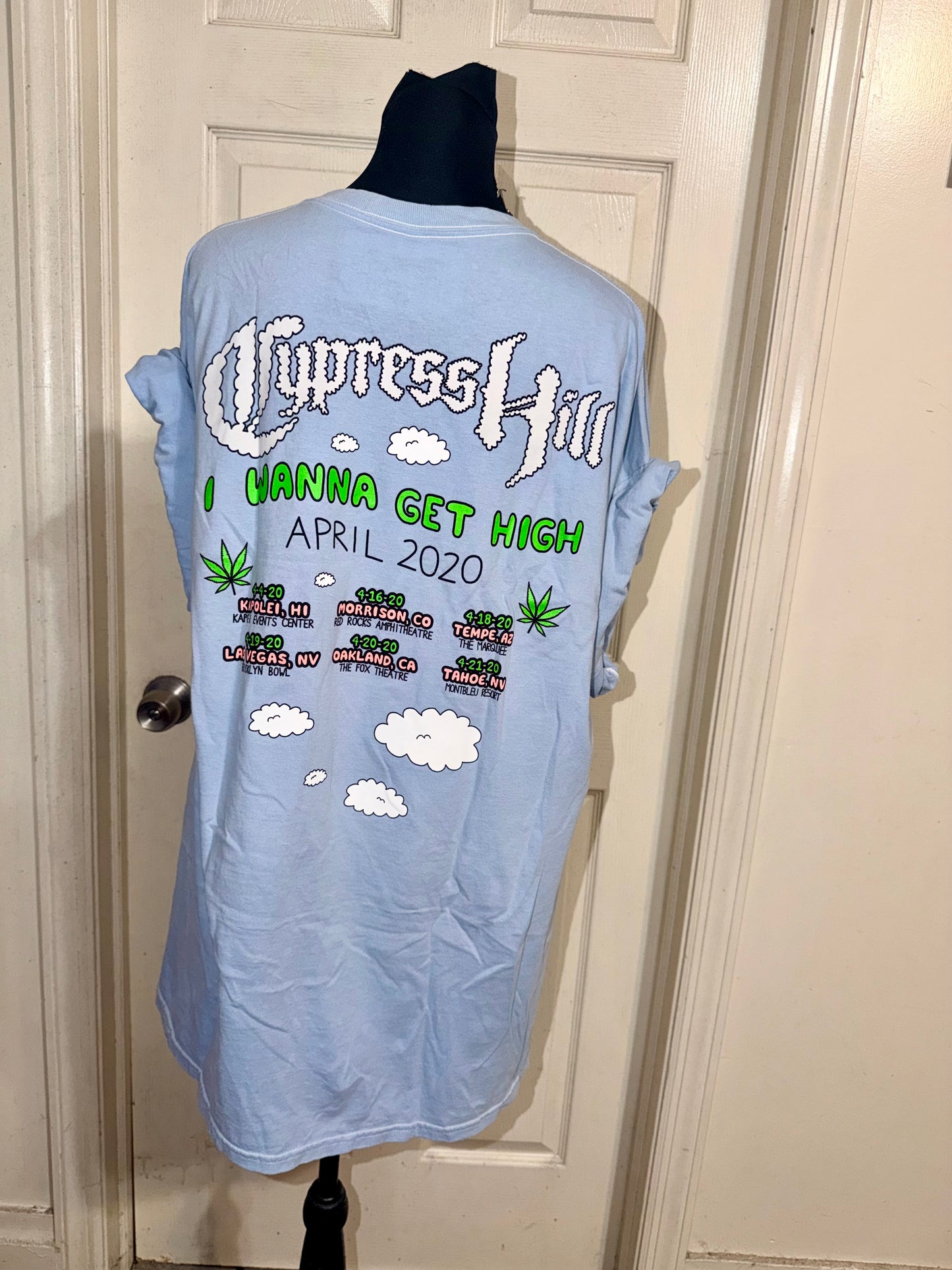 Cypress Hill Double Sided Oversized Distressed Tee