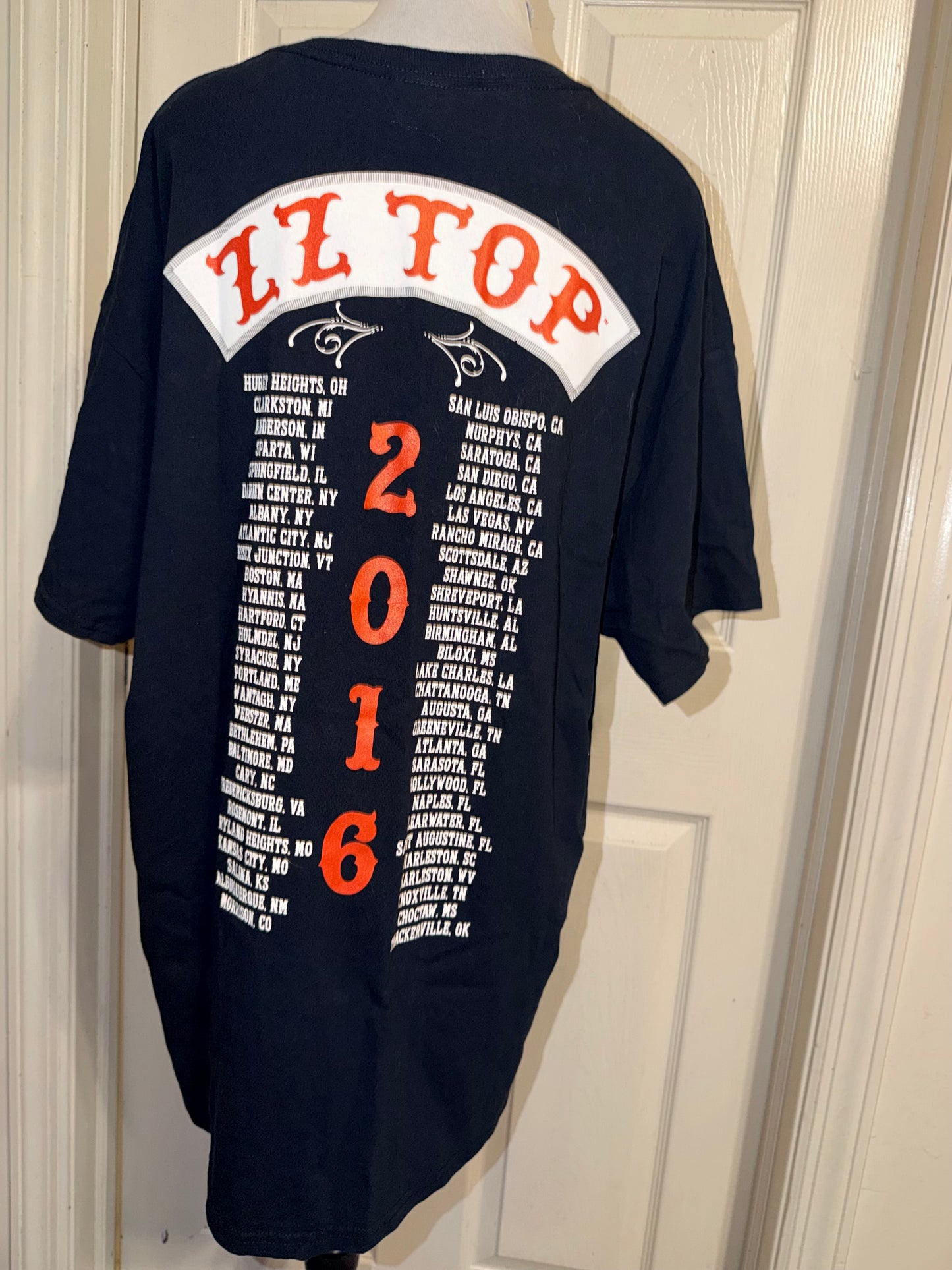 ZZ Top Double Sided Oversized Distressed Tee