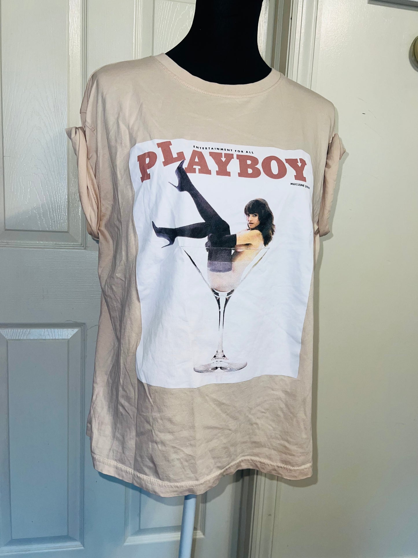 Playboy Oversized Distressed Tee