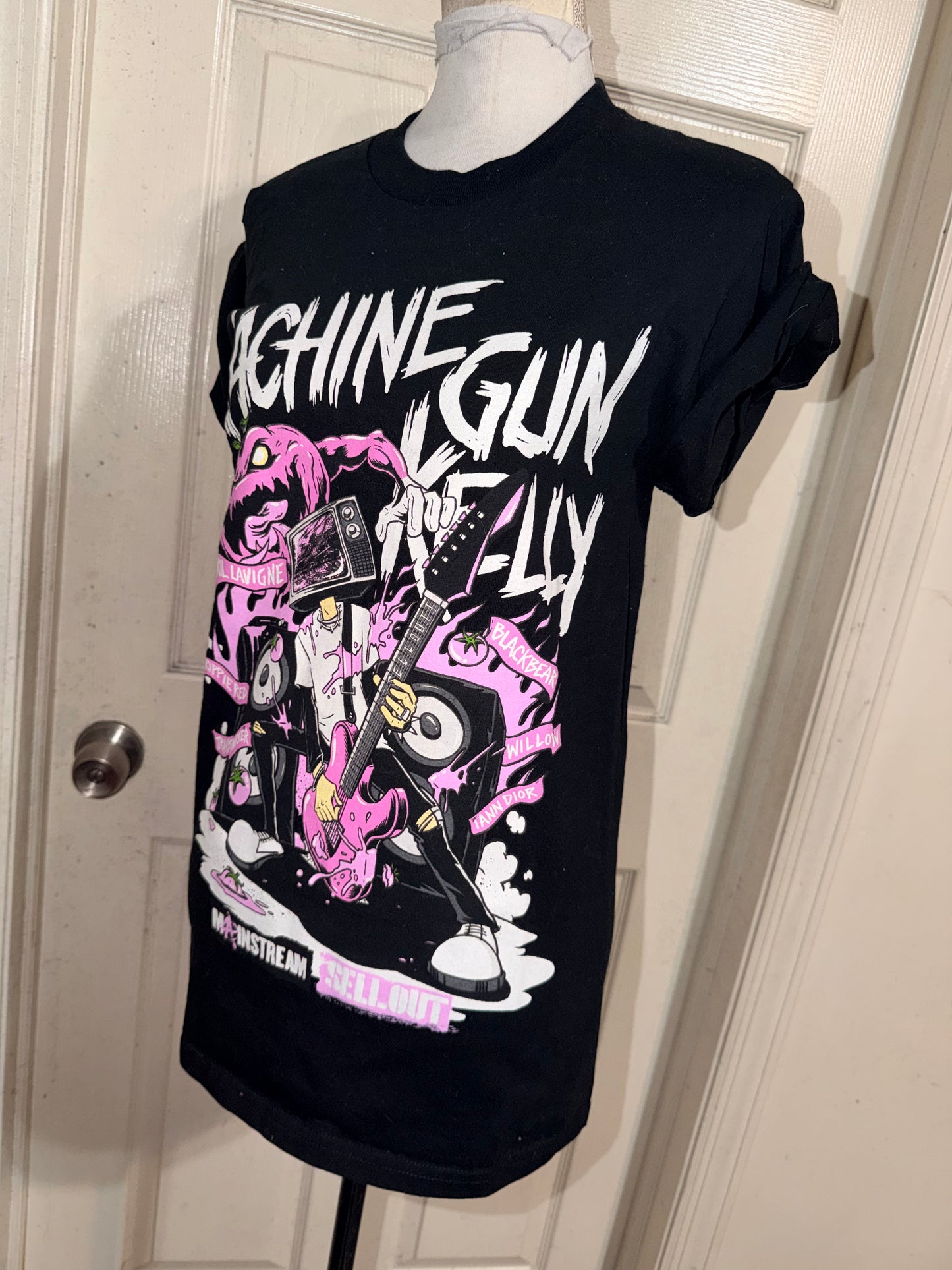 Machine Gun Kelly ft. Avril Lavigne Double Sided Oversized Distressed Tee