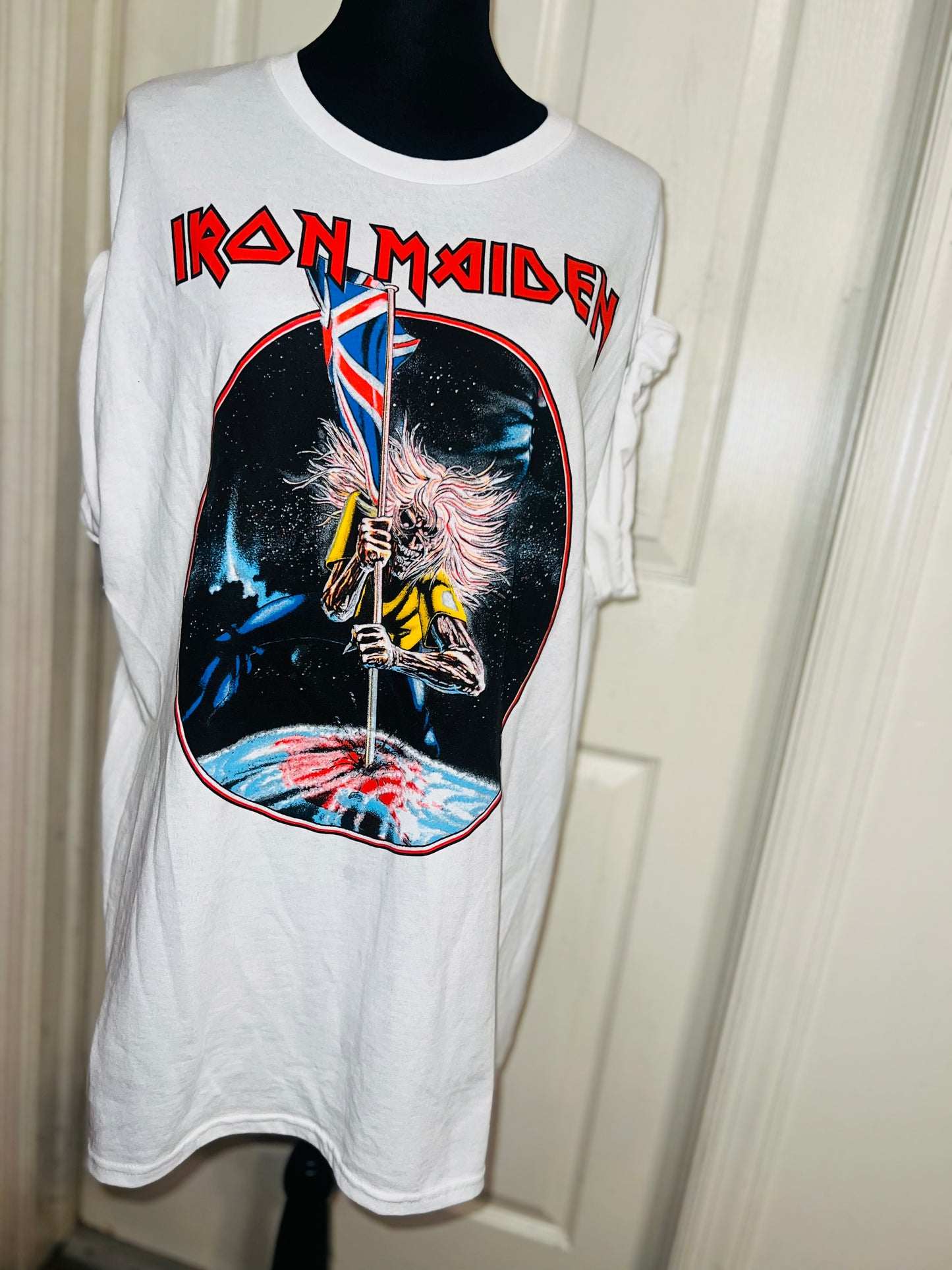 Iron Maiden Double Sided Oversized Distressed Tee